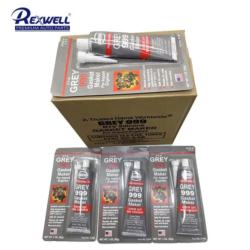March Sale Auto Spare Parts Glue For ABRO BRAND GREY 999 RTV Silicone Instant Gasket Maker Sealant Adhesive Sensor Safe Car
