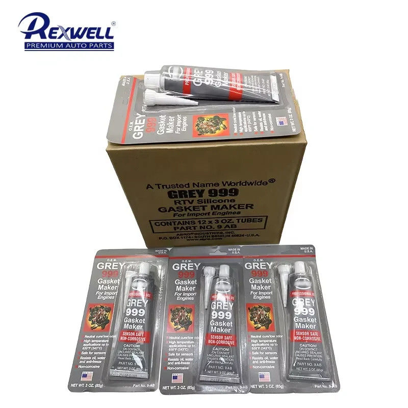 March Sale Auto Spare Parts Glue For ABRO BRAND GREY 999 RTV Silicone Instant Gasket Maker Sealant Adhesive Sensor Safe Car